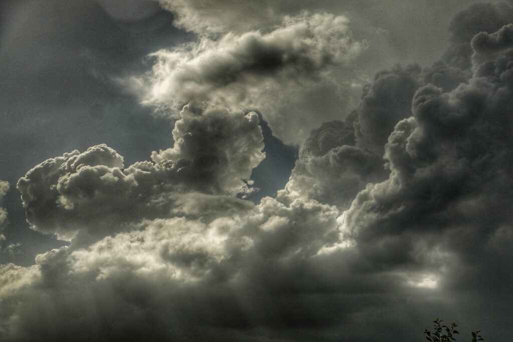 Dramatic Stormy Sky Wallpaper: Intense Clouds & Atmospheric Beauty