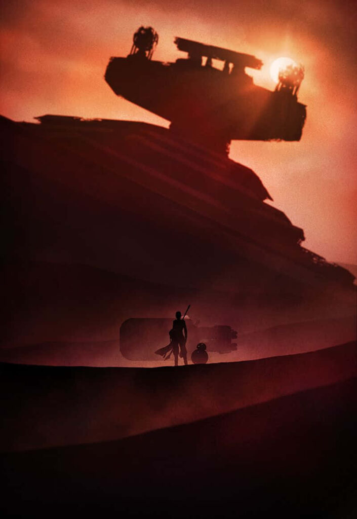 Desert Planet Tatooine Wallpaper: Star Destroyer & Adventure Silhouette