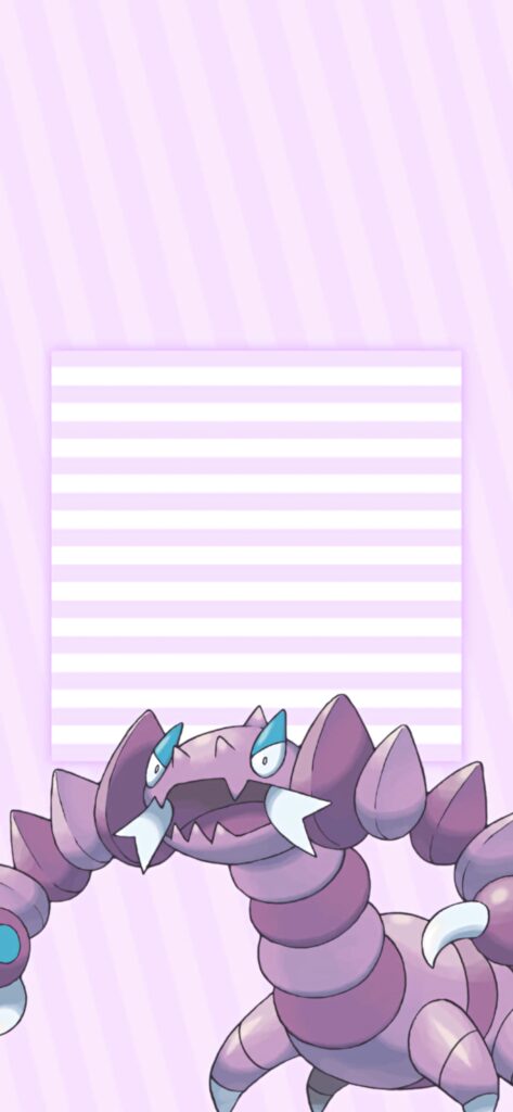 Drapion anime art bold violet hues diagonal purple stripes minimalistic wallpaper background