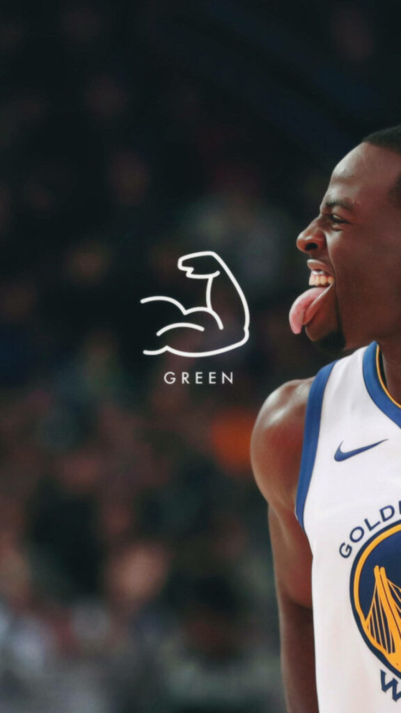 Draymond Green Golden State Warriors wallpaper showing intensity strength and passion on court