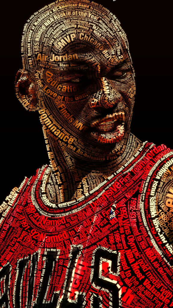 Dream Big, Work Hard: A Colorful Tribute to Michael Jordan's Basketball Greatness Wallpaper