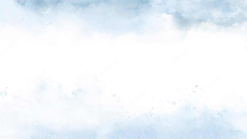 Serene abstract wallpaper with dreamy blue watercolor washes on crisp white minimalist background