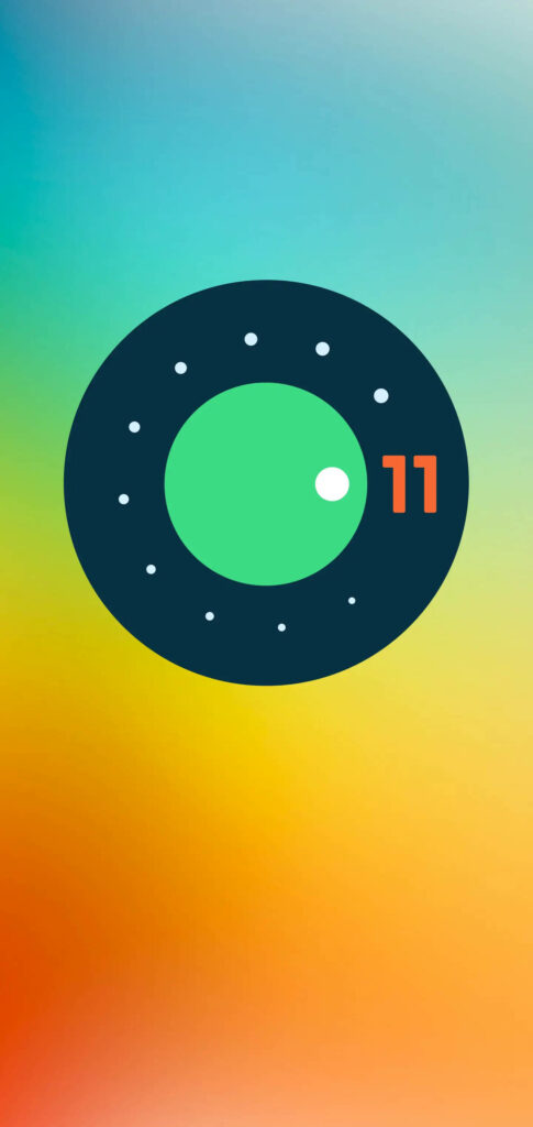 Colorful Abstraction: Embracing Android 11's Radiant Rainbow Wallpaper