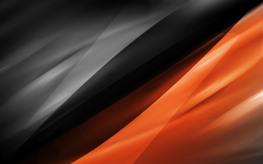 Enigmatic Fusion: Exploring the Duality of Dark Gray and Vibrant Orange in Abstract Wallpaper