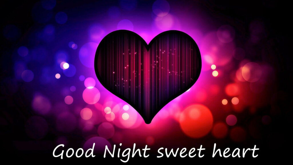 Sparkling Rainbow Heart: Vibrant Goodnight HD Wallpaper Backdrop