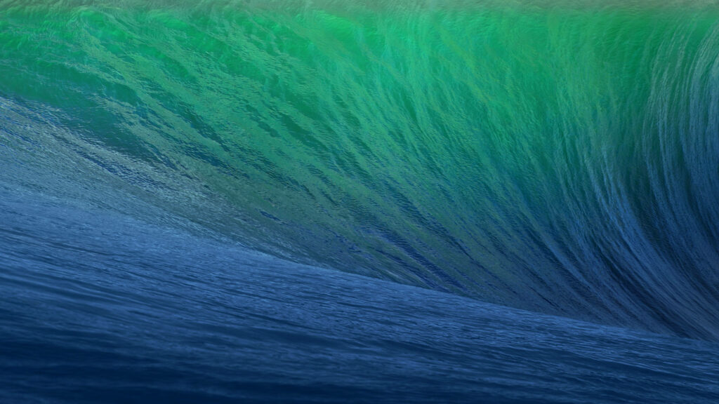 Serenity Unleashed: Breathtaking Ocean Wave Captured in Stunning Blue and Green - Macbook Pro 4K Blissful Background Wallpaper