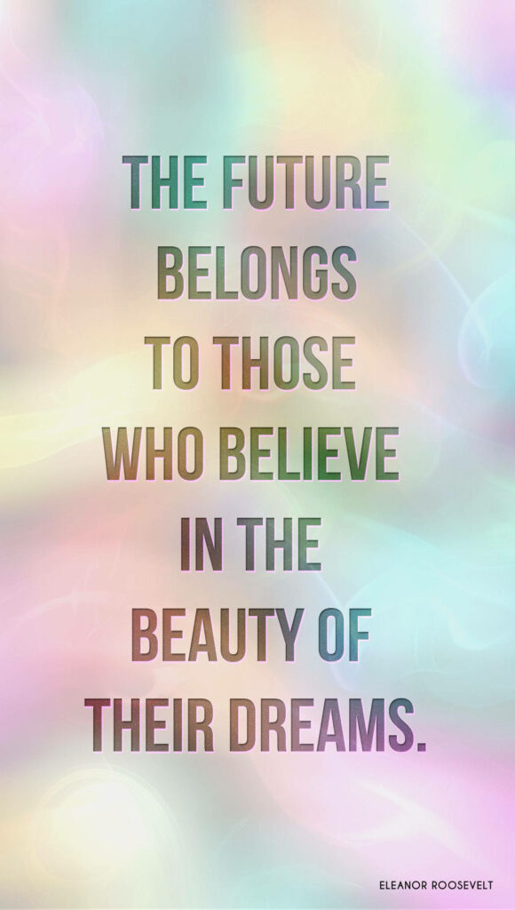 Pastel Motivational Wallpaper: Eleanor Roosevelt Quote for Inspiration