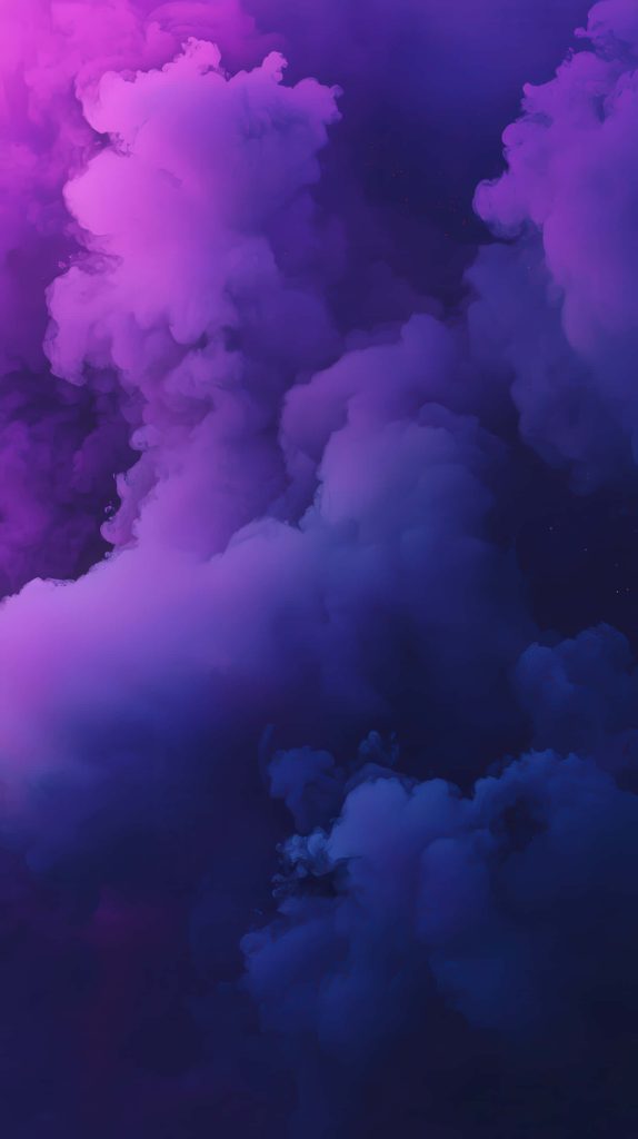 Abstract wallpaper with purple blue ink clouds smooth flowing smoky texture digital art background