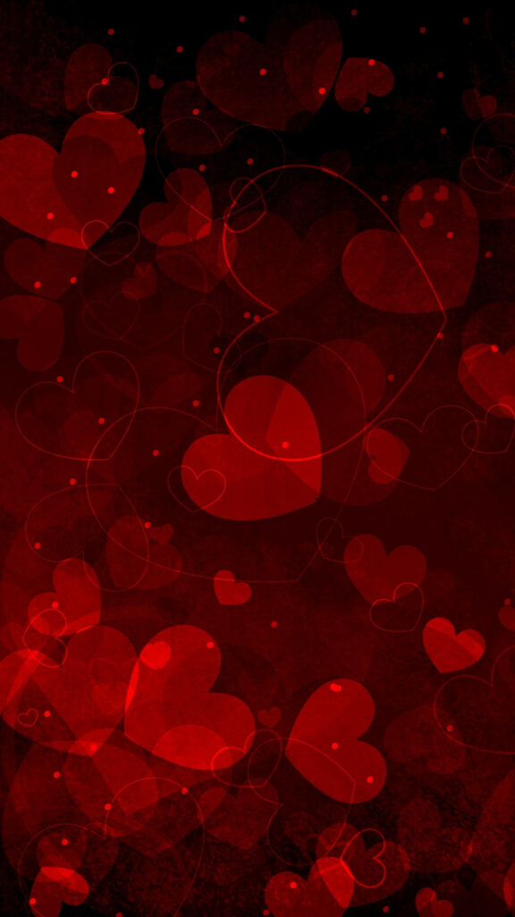 Dreamy Red Heart Wallpaper: Romantic Blurred Design Background