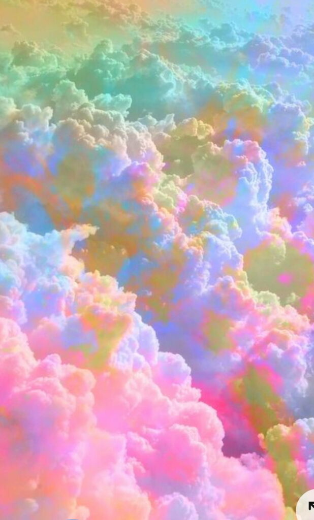 Dreamy Multi-Colored Cloud Wallpaper for a Vibrant Background