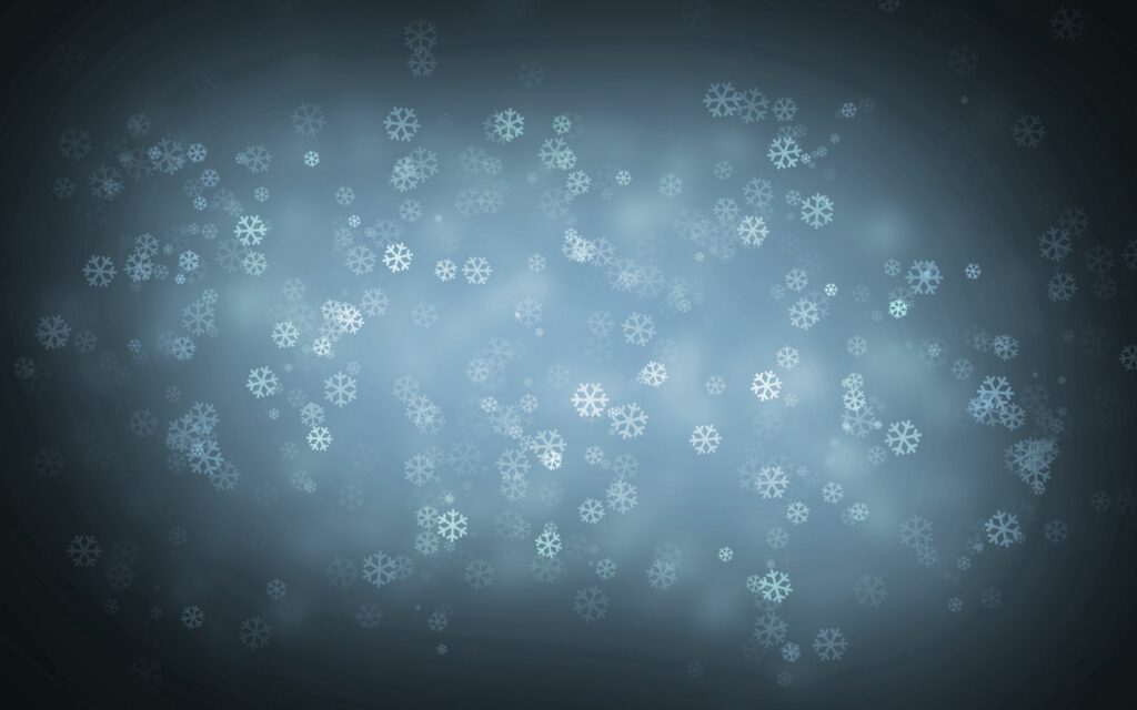 Serene Winter Wallpaper: Dreamy Snowflakes & Frosty Gradient Background