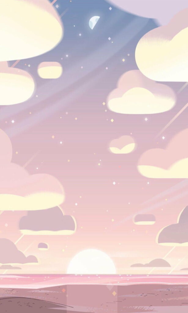 Dreamy Sunset HD Wallpaper: Fluffy Clouds & Pastel Sky Background