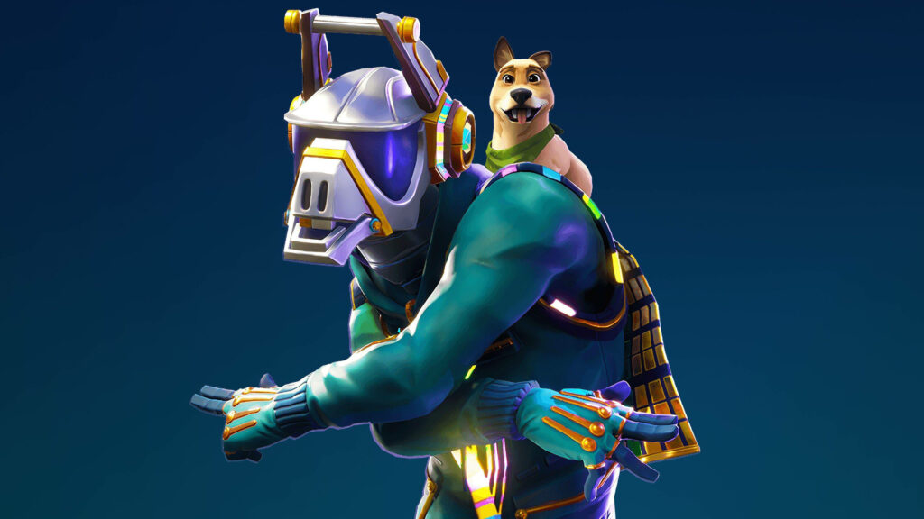 Party Animals: DJ Yonder and His Trusty Canine Sidekick Dominate Fortnite's Epic Stage Wallpaper
