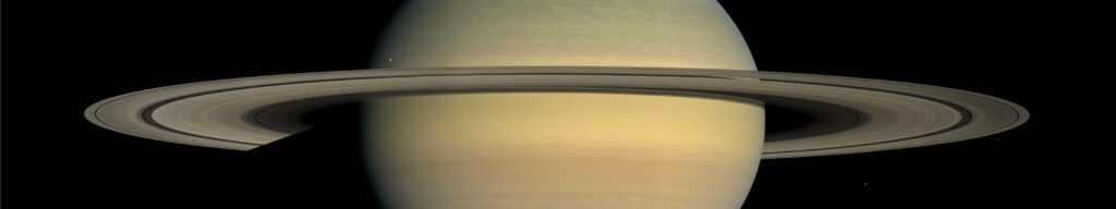 Saturn's Stunning Rings in Dual Monitor 4k Wallpaper