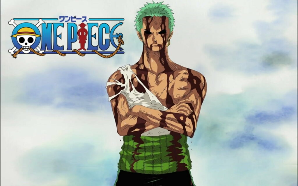 Sword-Wielding Samurai of One Piece: Roronoa Zoro in Stunning 1080p Anime Wallpaper