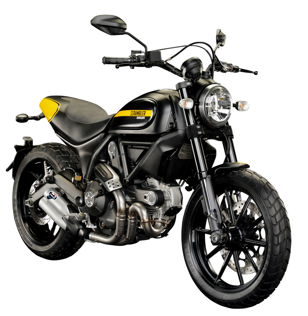 Ducati Scrambler Wallpaper: Bold Yellow & Black Motorcycle Design