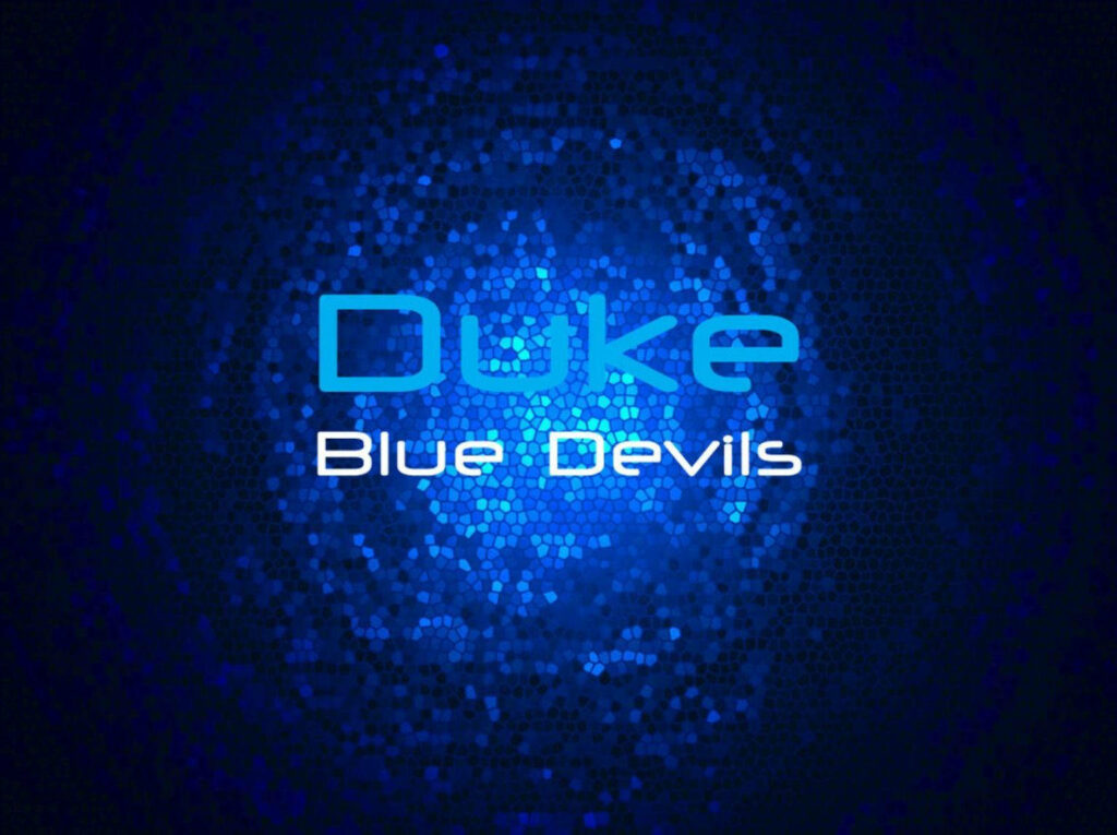 Duke Blue Devils wallpaper vibrant deep blue mosaic with bold modern typography background