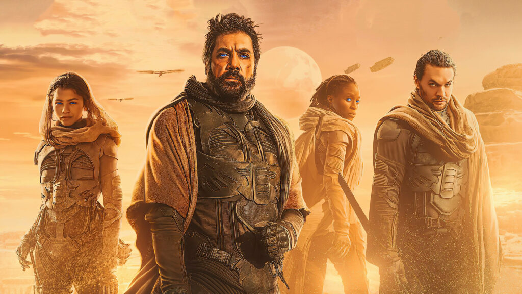 Dune Movie Wallpaper: Epic Cast in Stunning Desert Background