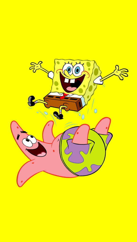 Animated Adventure: SpongeBob and Patrick's HD Phone Wallpaper