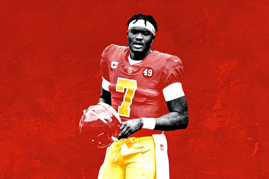 Dwayne Haskins Washington Football Team quarterback in red yellow uniform NFL wallpaper background