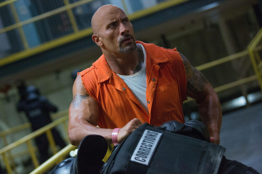 Fast & Furious Wallpaper: Dwayne Johnson as Luke Hobbs in Action
