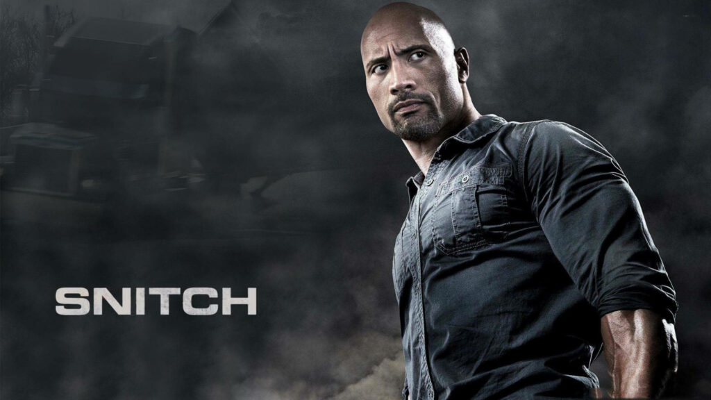 Dwayne Johnson's Intense Snitch Movie Poster Wallpaper Background