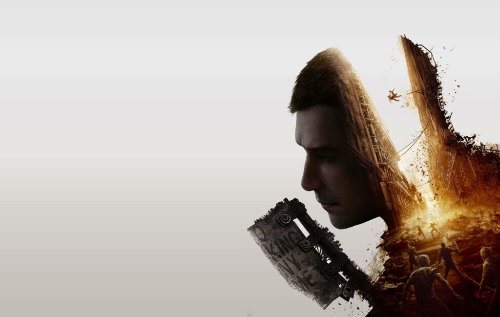 Dying Light Aiden Caldwell wallpaper double exposure post-apocalyptic city survival theme