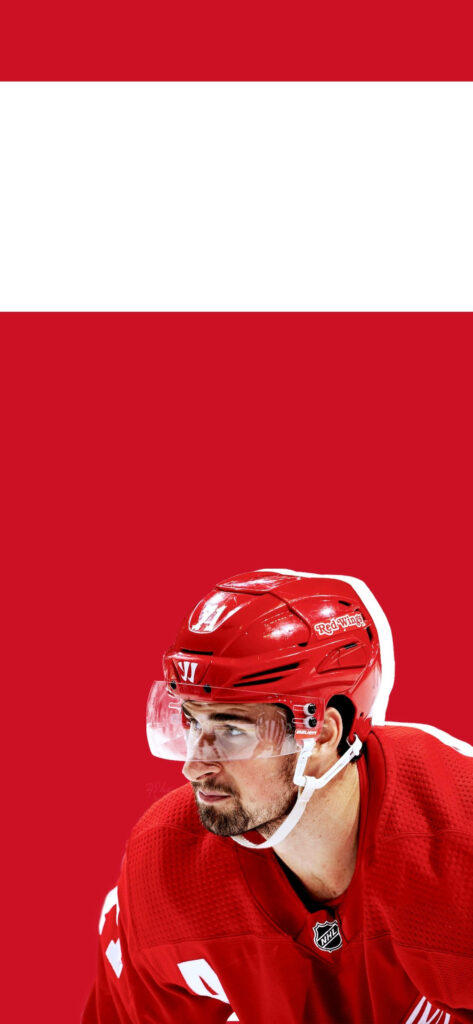 Dylan Larkin NHL 2021 Detroit Red Wings red jersey dynamic wallpaper intense focus background