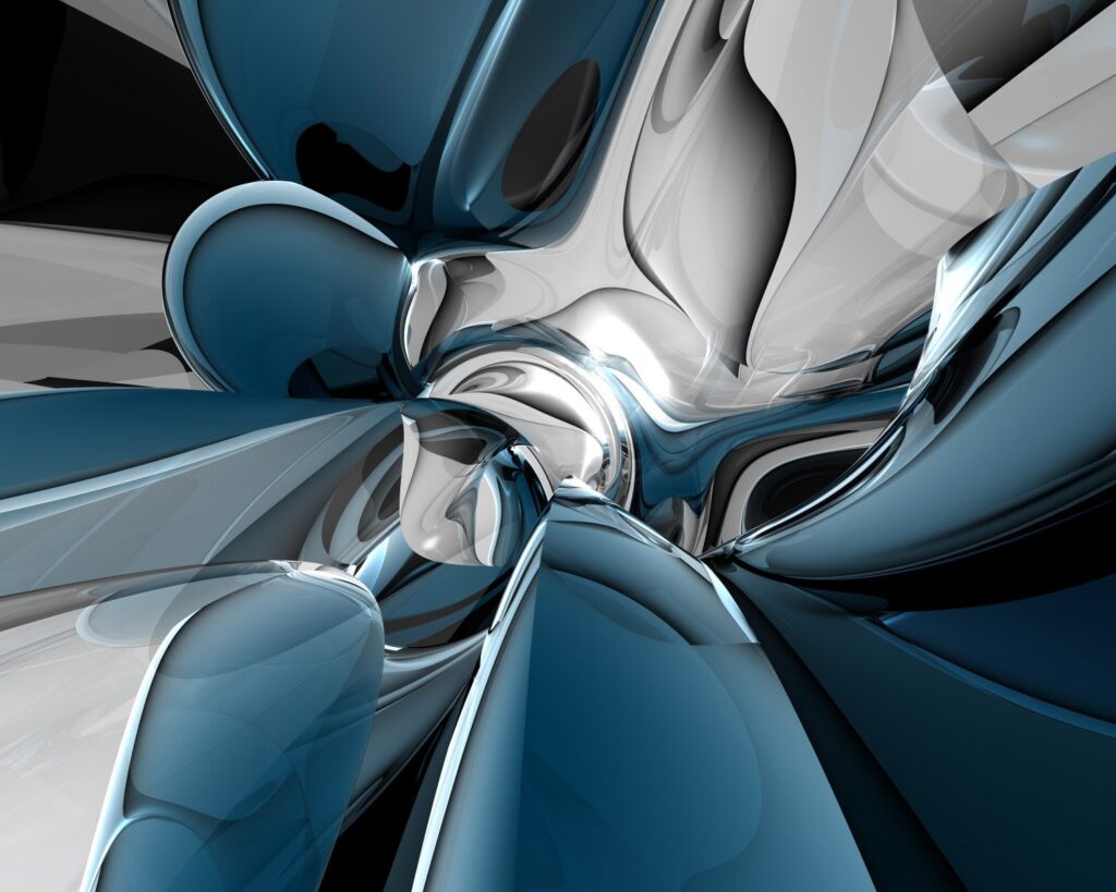 Dynamic 1500x1200 Abstract Wallpaper: Fluid Design & Depth