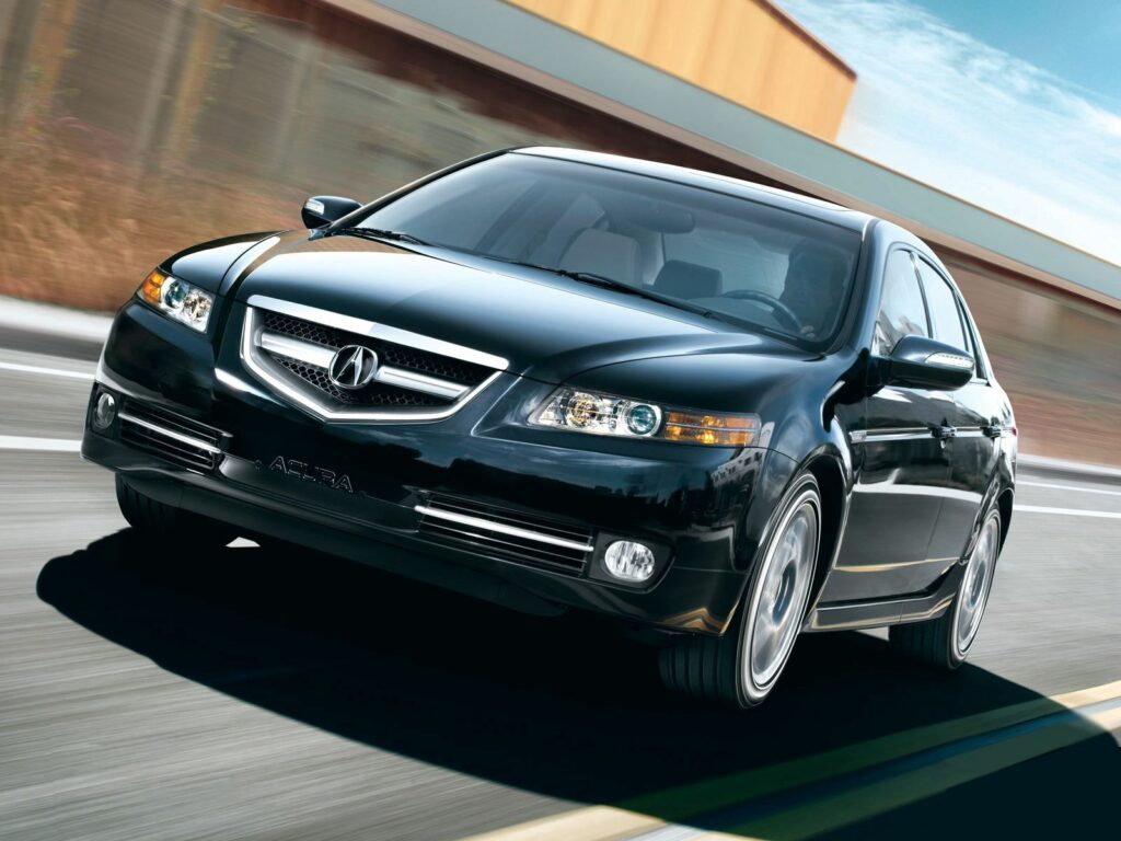 Dynamic 2007 Acura TL Wallpaper: Sleek Black Design & Performance
