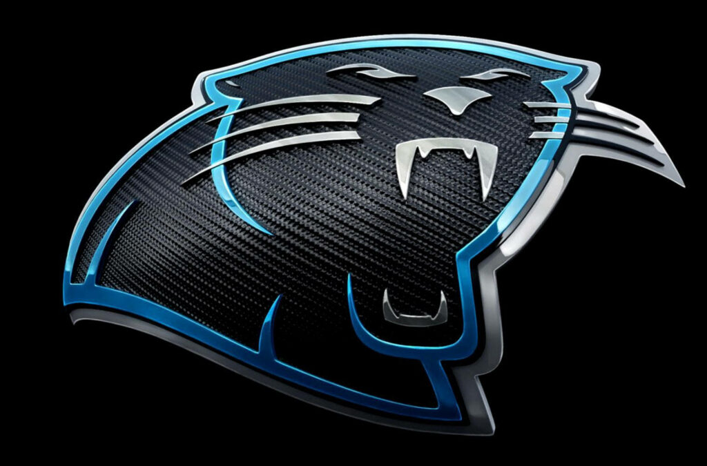Dynamic 3D Carolina Panthers Logo Wallpaper - Bold & Fierce Design