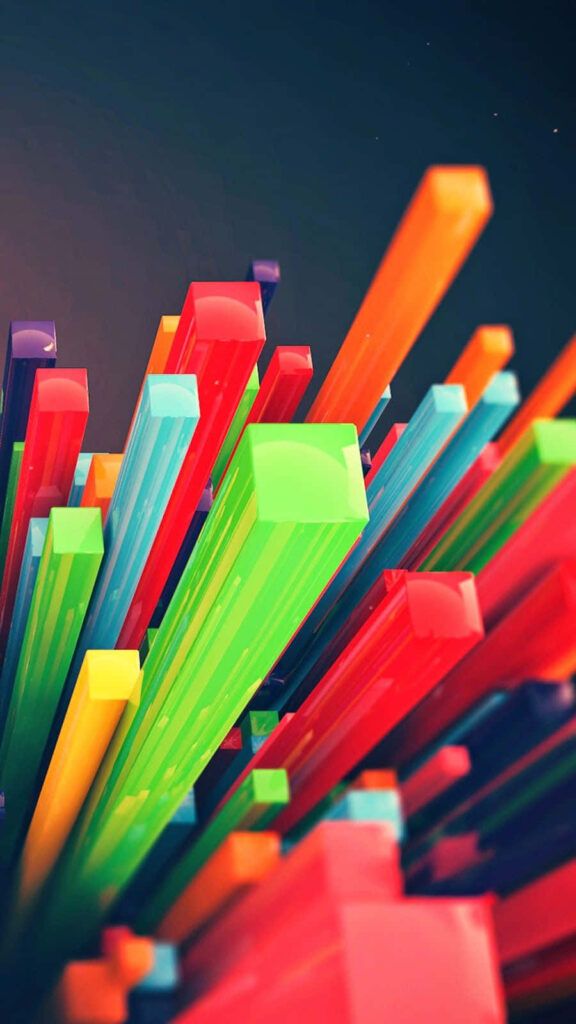 Dynamic 3D Colorful Stick Wallpaper for Galaxy S5 - Modern Background