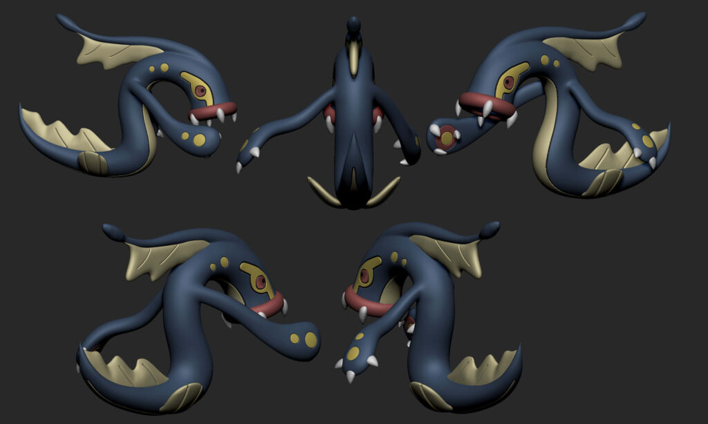 Dynamic 3D Eelektrik Wallpaper: Detailed Creature Design Background