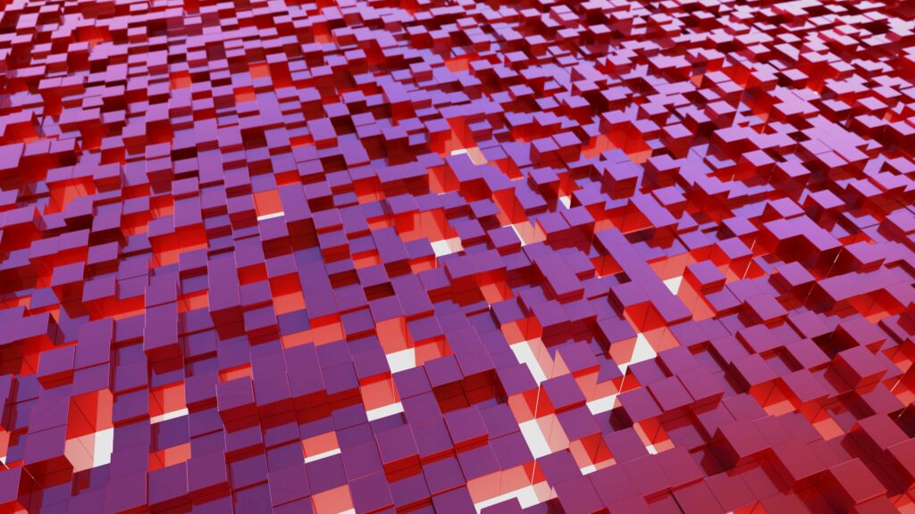 Dynamic Red Cube 3D Wallpaper - Vibrant Abstract Design Background