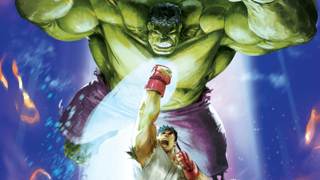 Epic 4K Wallpaper: Hulk vs Anime Fighter in Action-Packed Scene