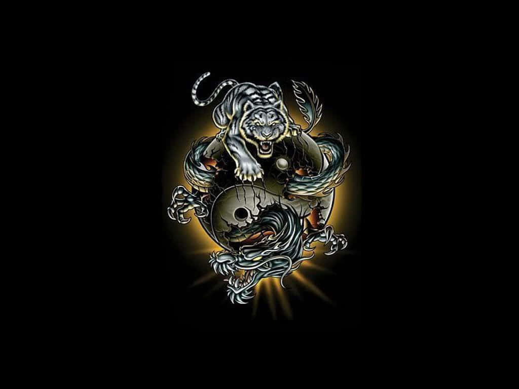 4K Yin Yang Tiger & Dragon Wallpaper - Power & Harmony Unleashed