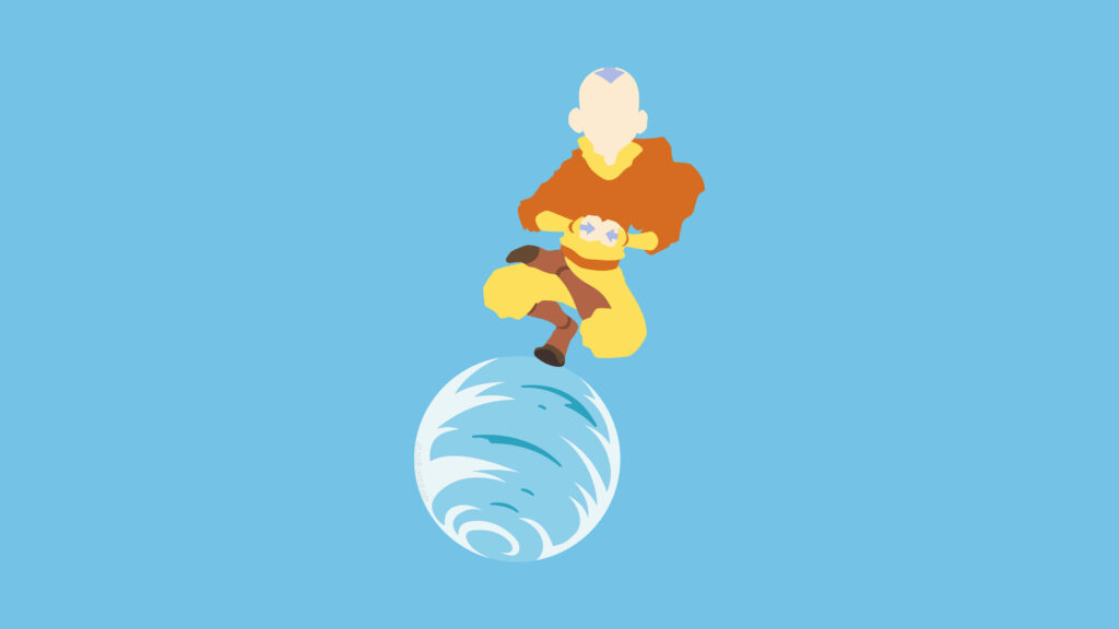 Dynamic Aang Wallpaper: Airbending Mastery in Vibrant Design