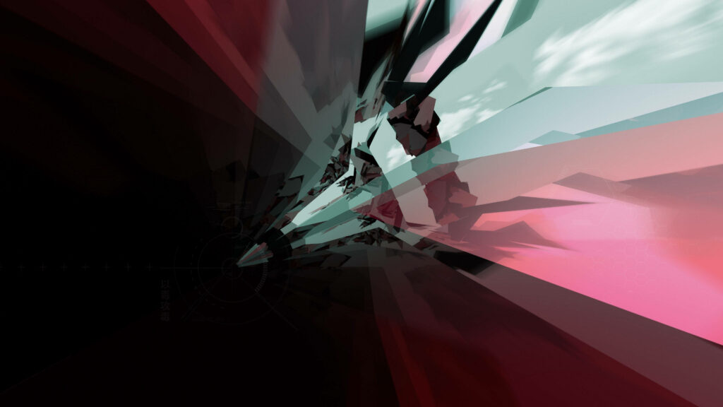 Dynamic Bold Abstract Art Wallpaper with Geometric Shapes