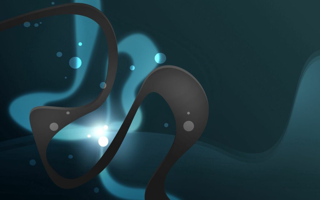 Abstract Dark Teal Wallpaper with Flowing Lines and Depth
