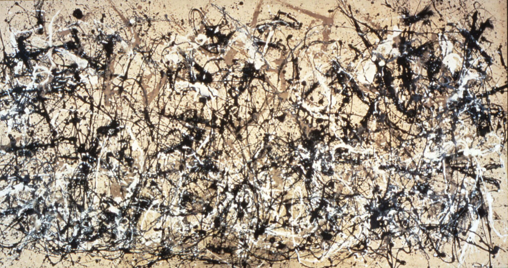 Dynamic Abstract Expressionism: Black & White Splatter Wallpaper
