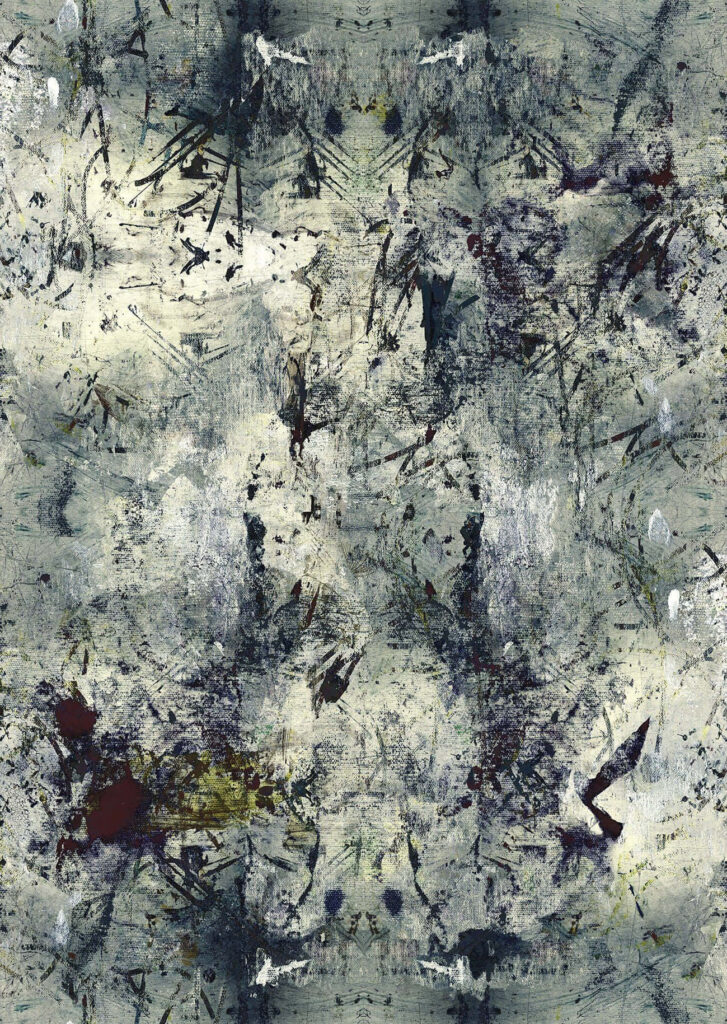 Dynamic Abstract Expressionist Wallpaper: Muted Tones & Color Splash Background