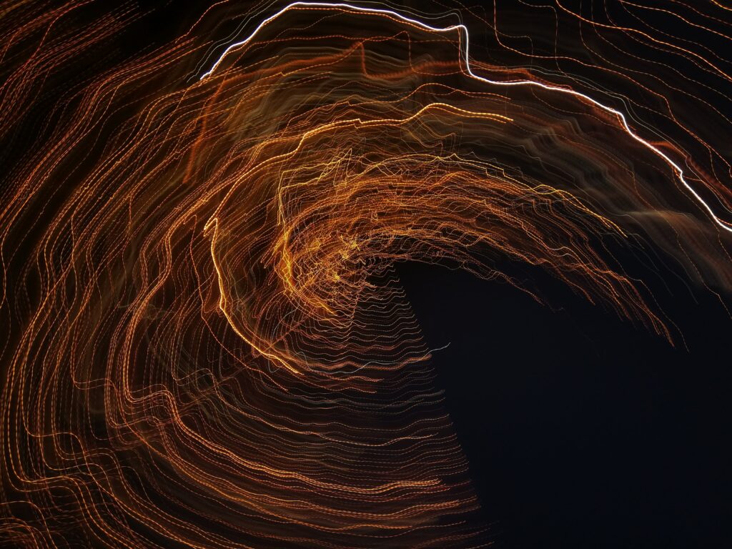 Ethereal Abstract Light Swirls Wallpaper on Dark Background - 4608x3456