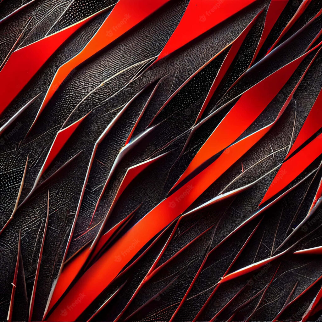 Dynamic Red Shard Wallpaper for Gamers | Textured Dark Background