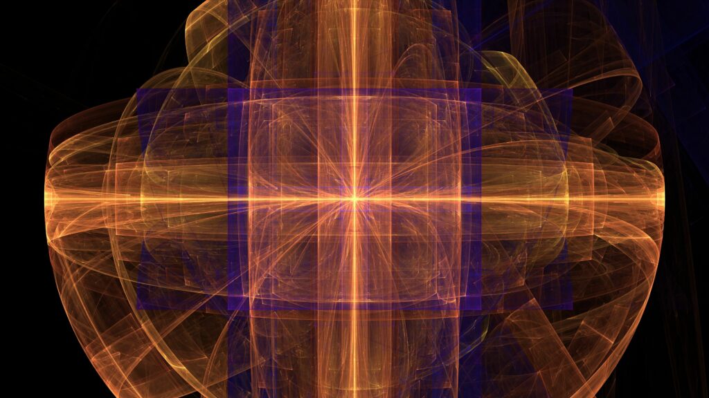 Radiant 3840x2160 Abstract Wallpaper with Dynamic Orange & Purple Light