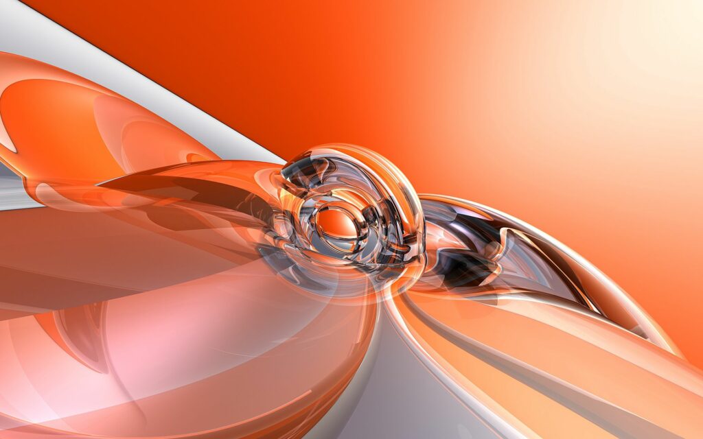 Vibrant Abstract Wallpaper: Glossy Orange & Pink Design Background