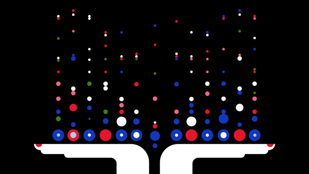 Colorful Abstract Data Flow Wallpaper on Black Background