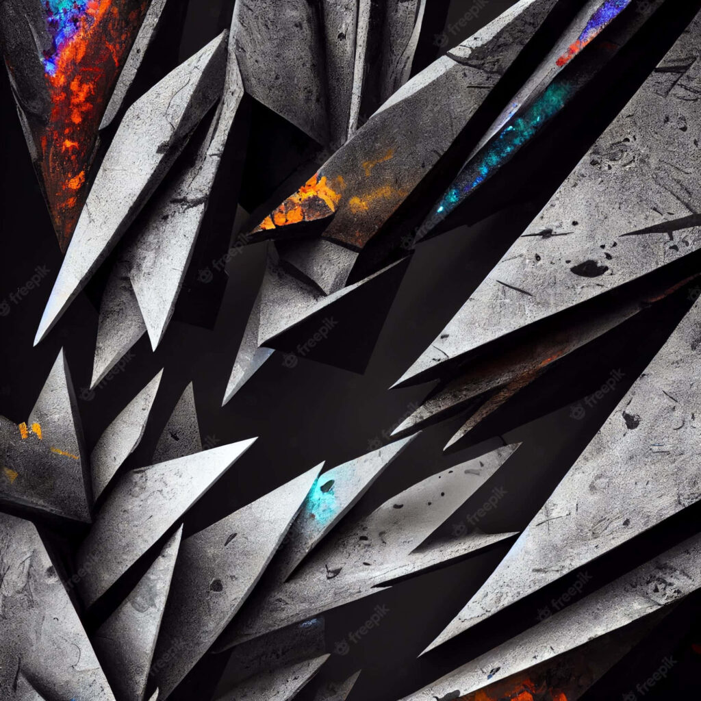 Vibrant Abstract Wallpaper: Sharp-Edged Design for Gaming Aesthetic