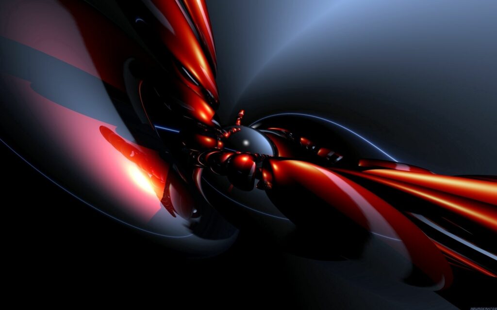 Futuristic Abstract Wallpaper: Dynamic Red and Black Composition