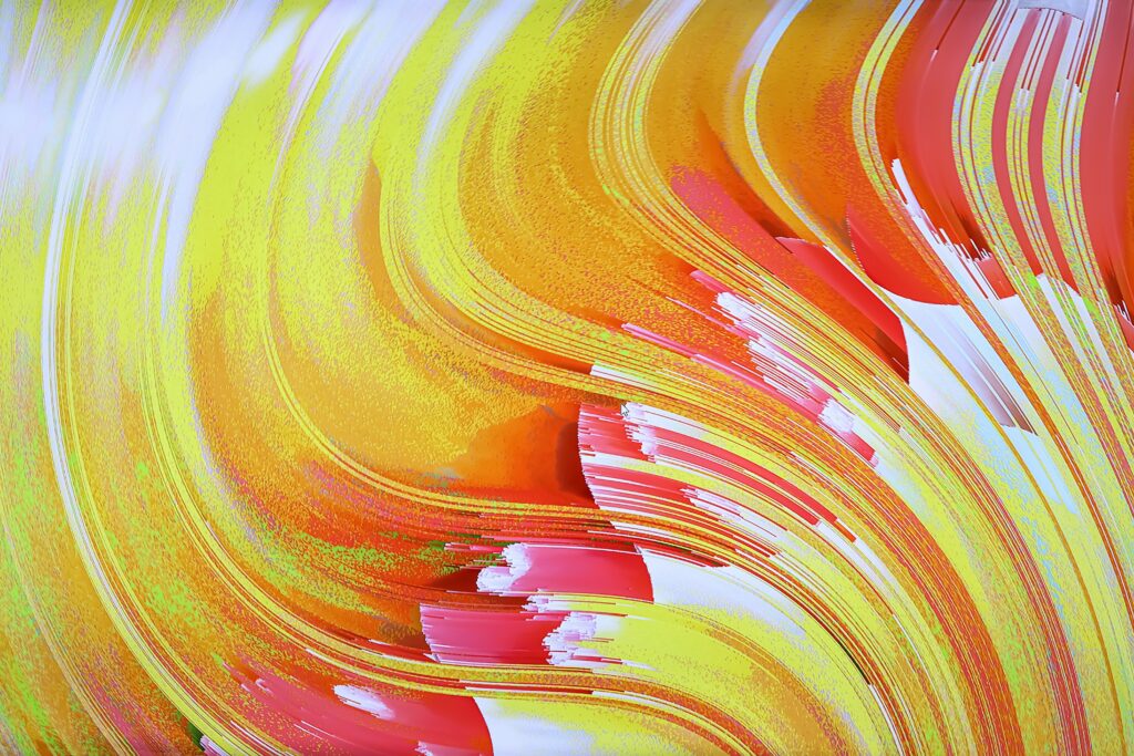 Vibrant Abstract Wallpaper with Swirling Lines in Bold Colors
