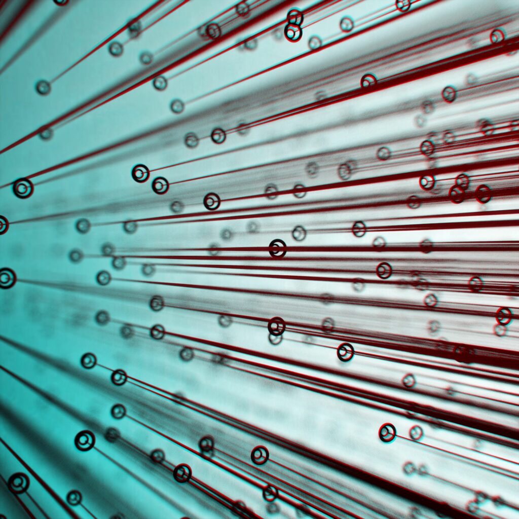 Dynamic Turquoise & Red Abstract Lines Wallpaper - 2400x2400